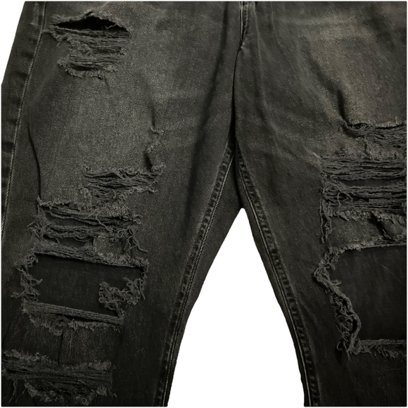 American Eagle High Distress Mom Jean & Next Level HR Jegging Black Size 14 2lot - Picture 6 of 11